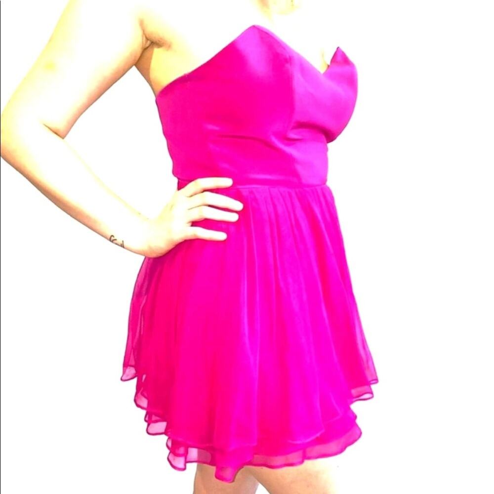 Jennifer Hope Silk Corset Mini Cocktail Dress Sz 6